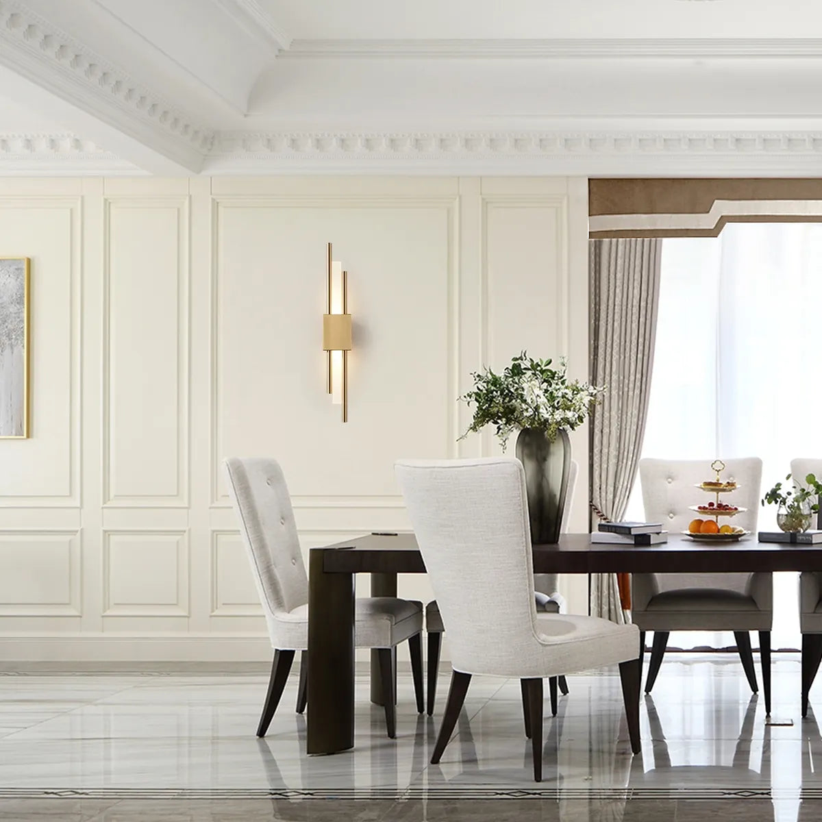 Modern Cylindrical Gold Wall Lamp – Metal