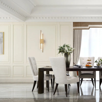 Modern Cylindrical Gold Wall Lamp – Metal