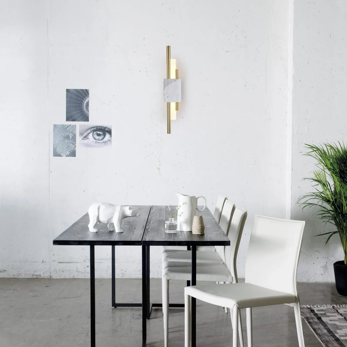 Modern Cylindrical White Wall Lamp – Metal