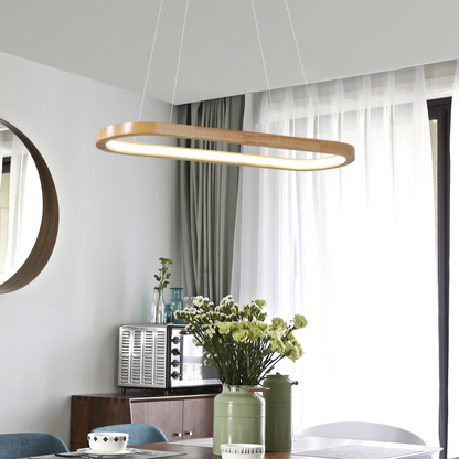 Minimalist Wooden Pendant Light for Dining Room
