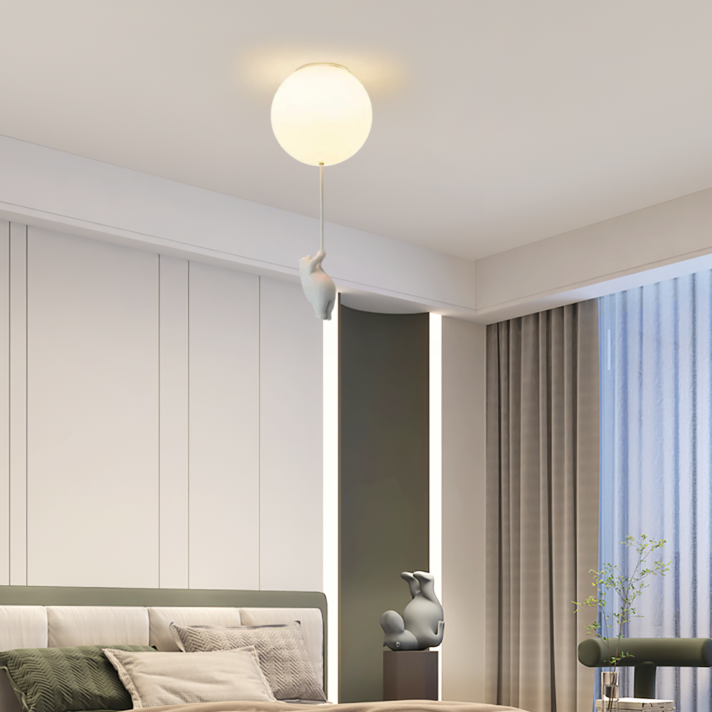 Modern Balloon Bear Ceiling Light  for Bedroom