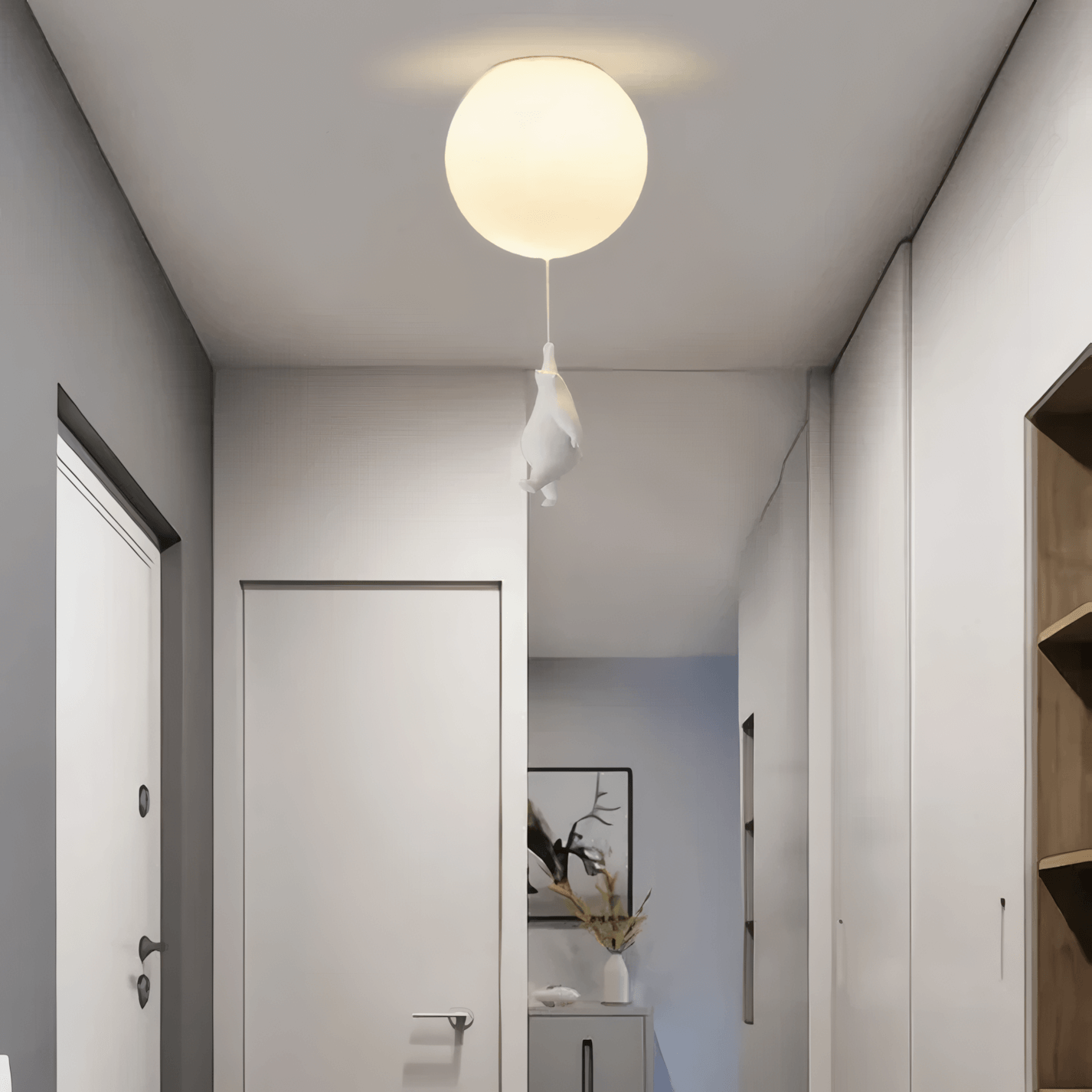Modern Balloon Bear Ceiling Light  for Corridor