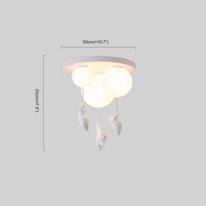 Modern Balloon Bear Ceiling Light  Dimension 