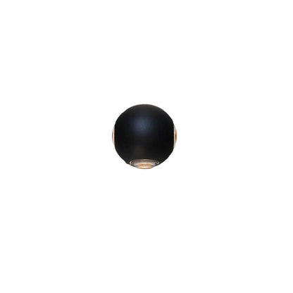 Irondale Modern Globular Outdoor Wall Lamp - Black Metal for Garden