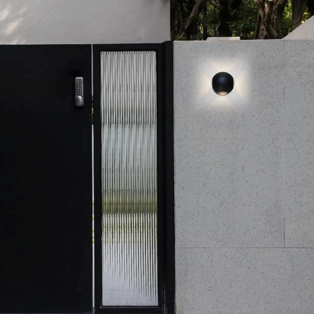 Modern Globular Outdoor Wall Lamp