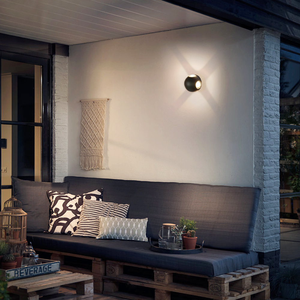 Modern Globular Outdoor Wall Lamp