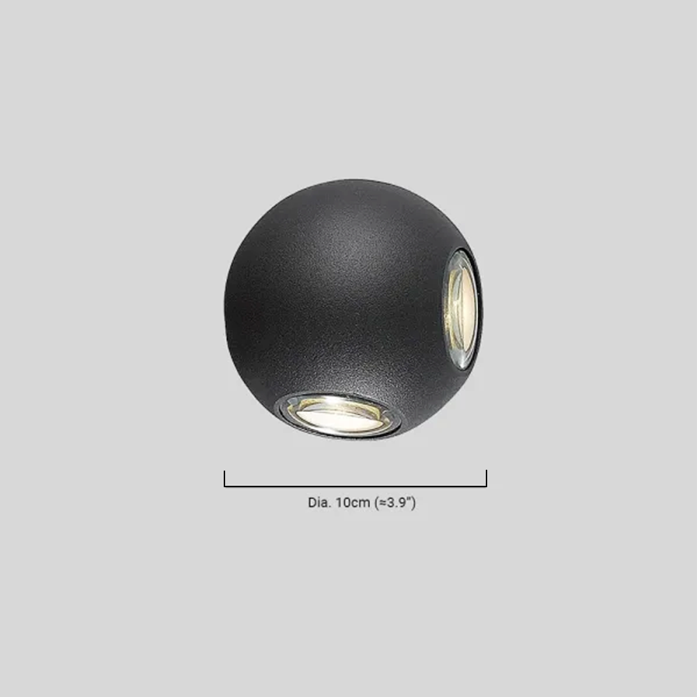 Modern Globular Outdoor Wall Lamp