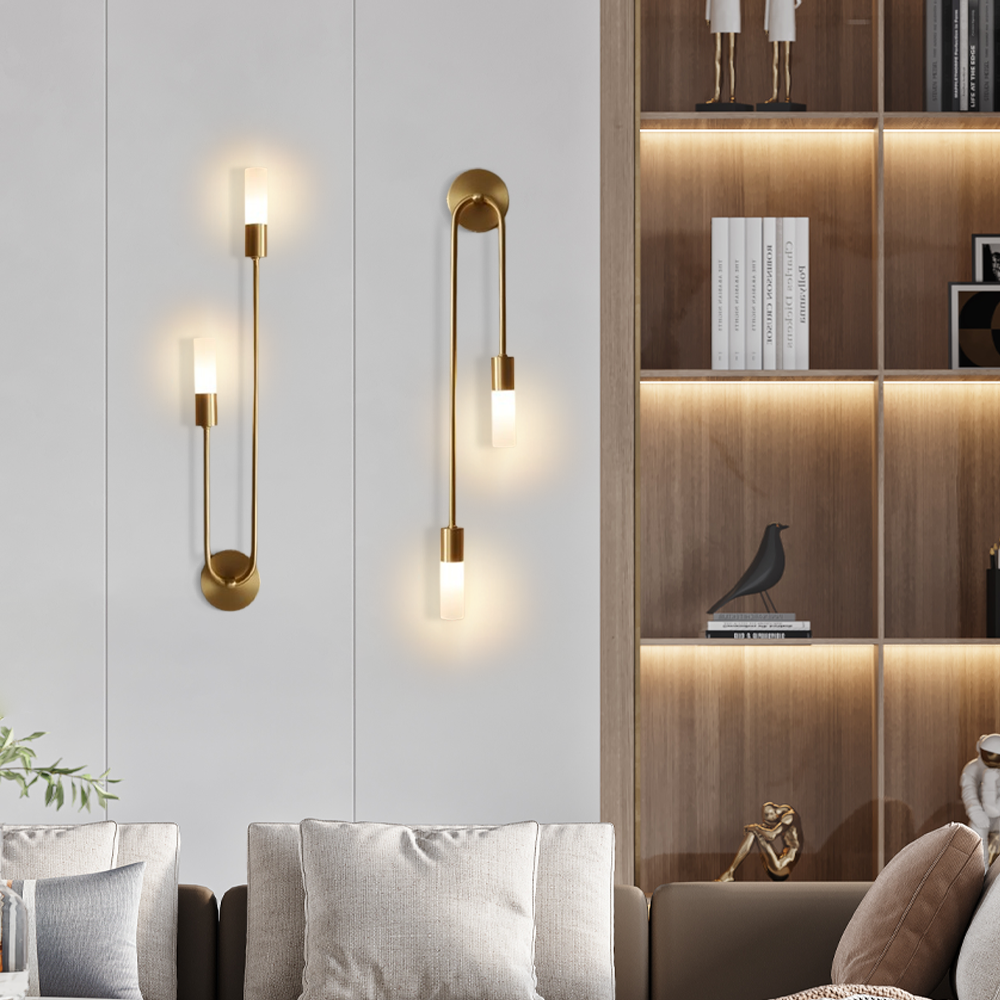 A Set of Modern Curve Linear Wall Light  for Living Room