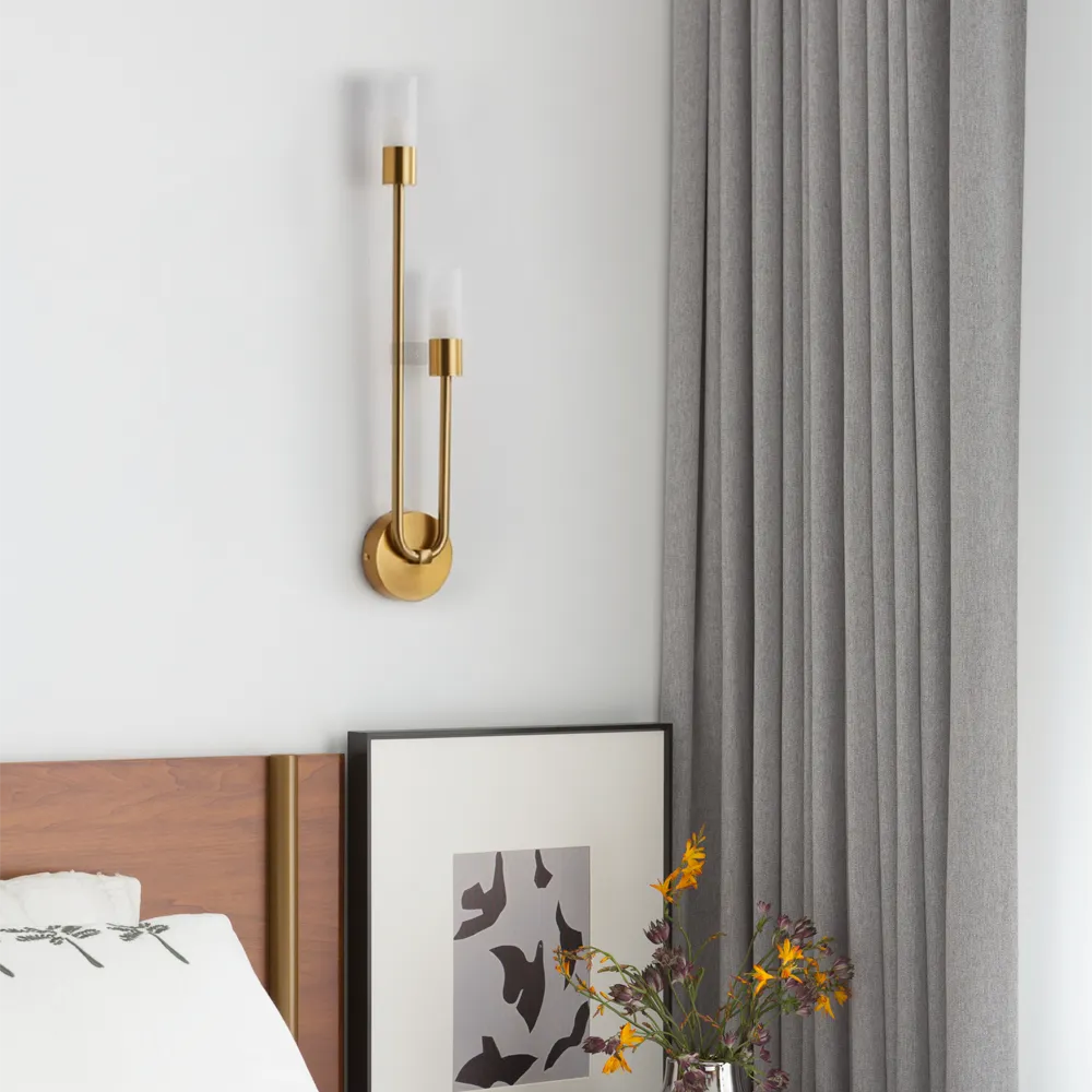 Linear Wall Light – Gold Metal for Bedroom/Living Room
