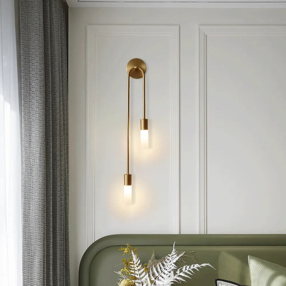 Linear Wall Light – Gold Metal for Bedroom/Living Room