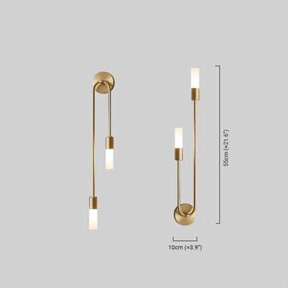Modern Wall Light Curve Linear Size