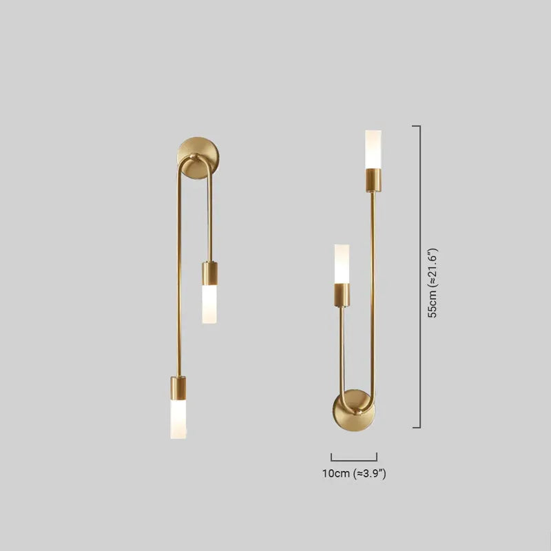Linear Wall Light – Gold Metal for Bedroom/Living Room
