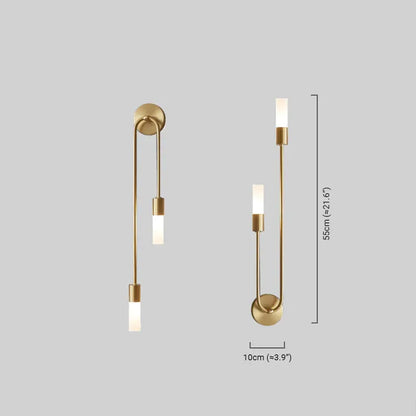 Linear Wall Light – Gold Metal for Bedroom/Living Room