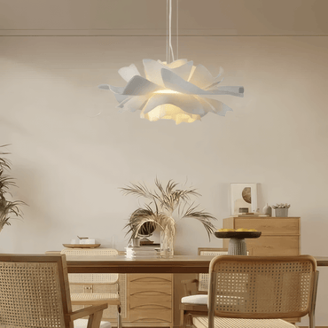 Modern White Flower Shaped Pendant Light for Dining Room