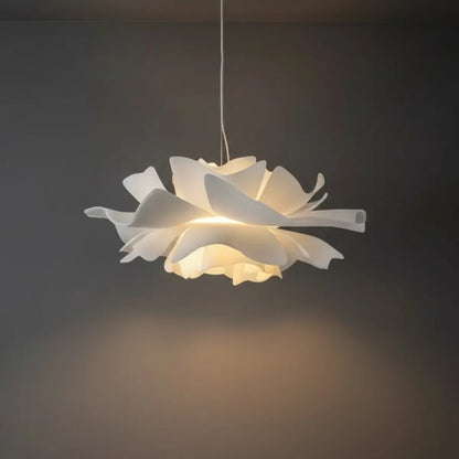 LZ783-Shaped Pendant Light – White Metal/Acrylic for Dining Room