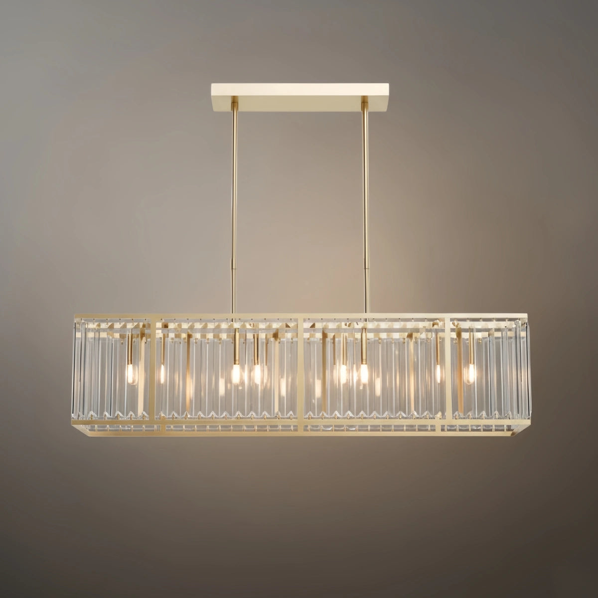 Excelis Modern Linear Chandelier – Metallic Accents for Refined Luxury Interiors