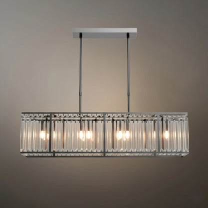 Excelis Modern Linear Chandelier – Metallic Accents for Refined Luxury Interiors