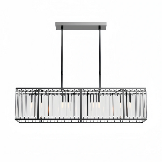 Excelis Modern Linear Chandelier – Metallic Accents for Refined Luxury Interiors