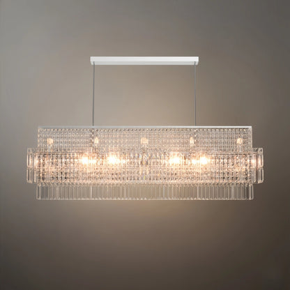 Excelis Royal Cascade Crystal Chandelier – Brushed Stainless Steel in Chrome/Gold Living Room