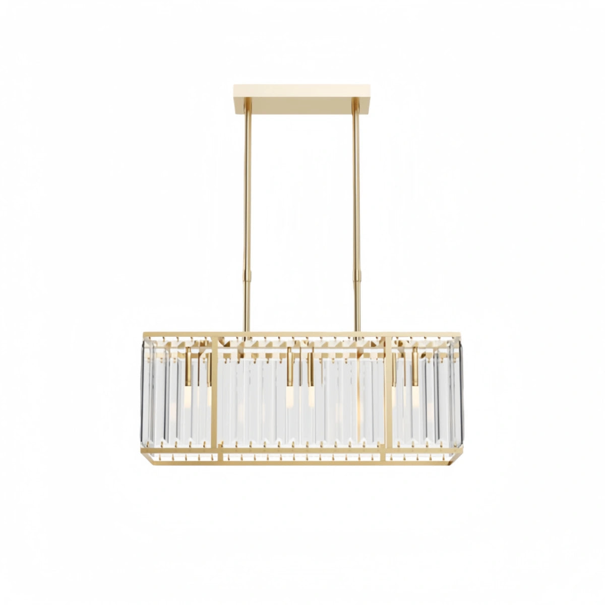 Excelis Modern Linear Chandelier – Metallic Accents for Refined Luxury Interiors