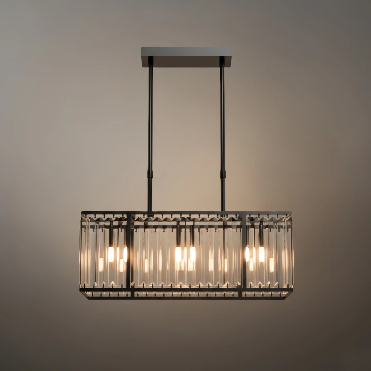 Excelis Modern Linear Chandelier – Metallic Accents for Refined Luxury Interiors