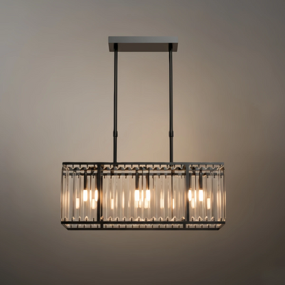 Excelis Modern Linear Chandelier – Metallic Accents for Refined Luxury Interiors
