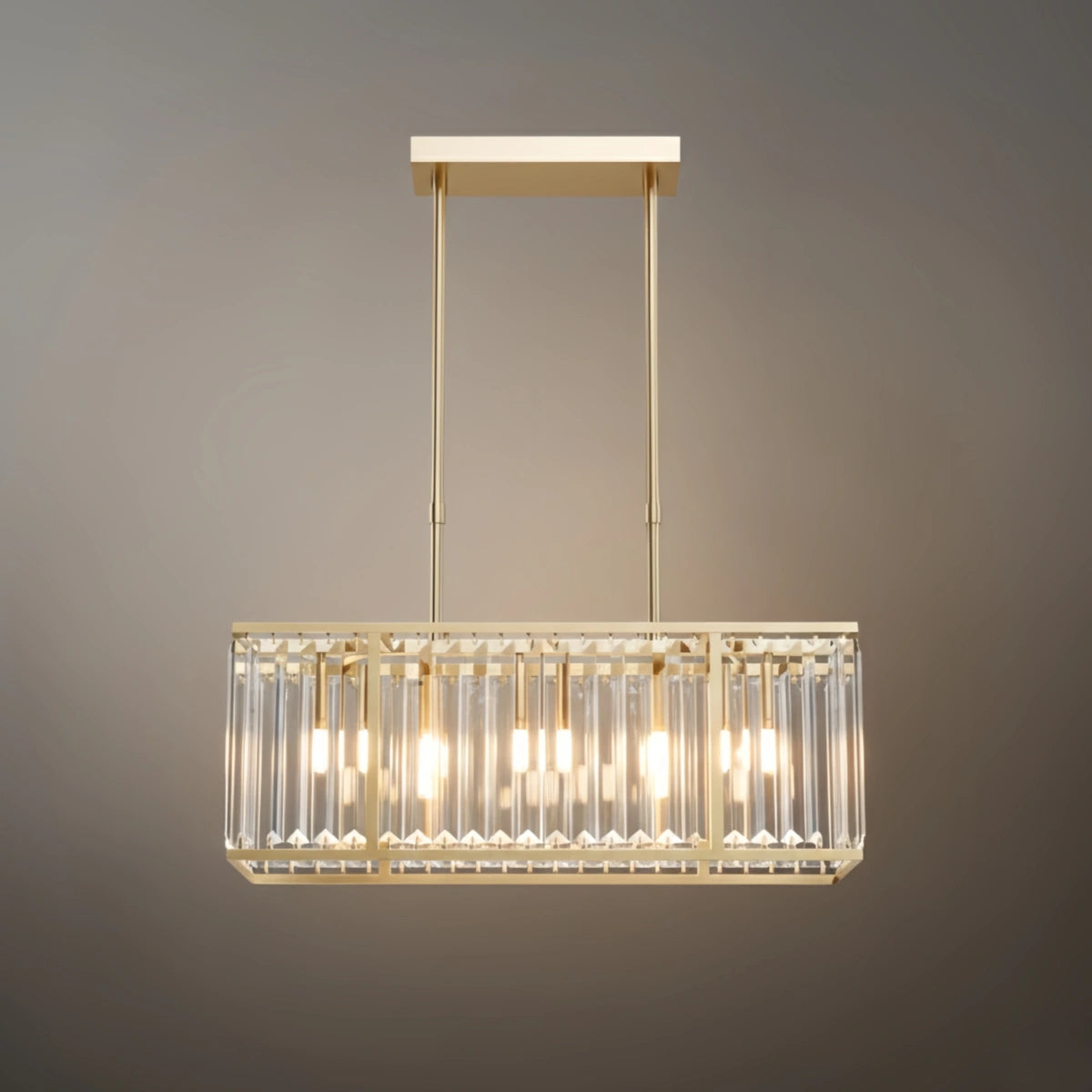 Excelis Modern Linear Chandelier – Metallic Accents for Refined Luxury Interiors