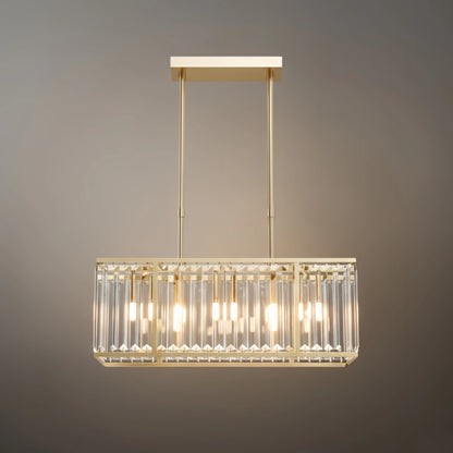 Excelis Modern Linear Chandelier – Metallic Accents for Refined Luxury Interiors