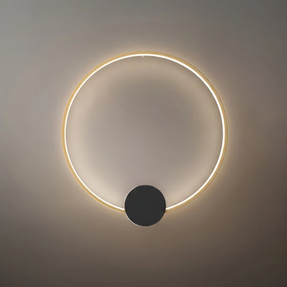 Minimalist Sun Copper Pendant Light – Matte Black Adjustable Brightness for Bedroom