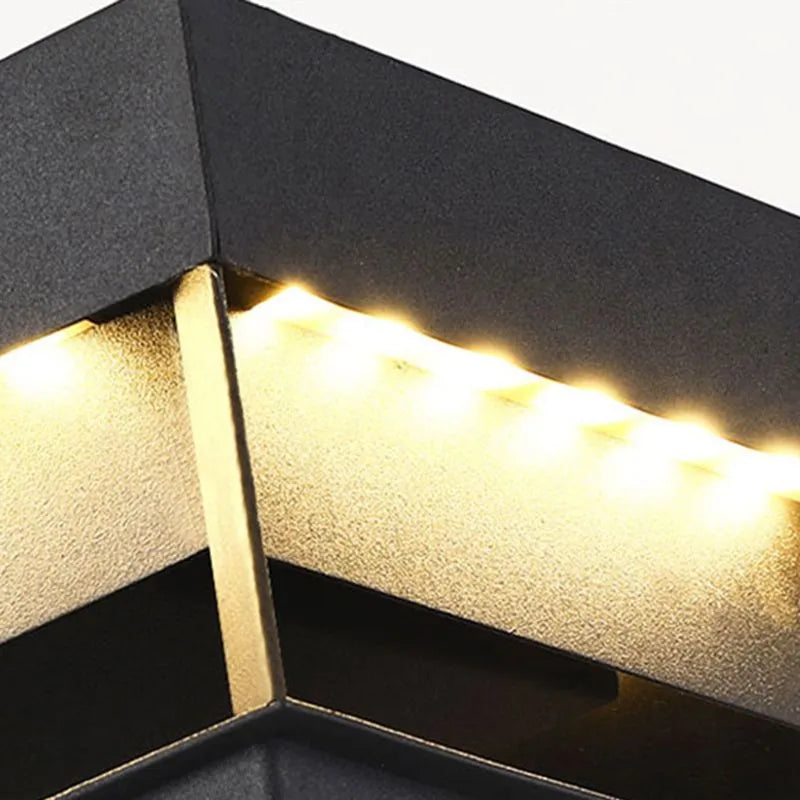Modern Rectangular Outdoor Pillar Light