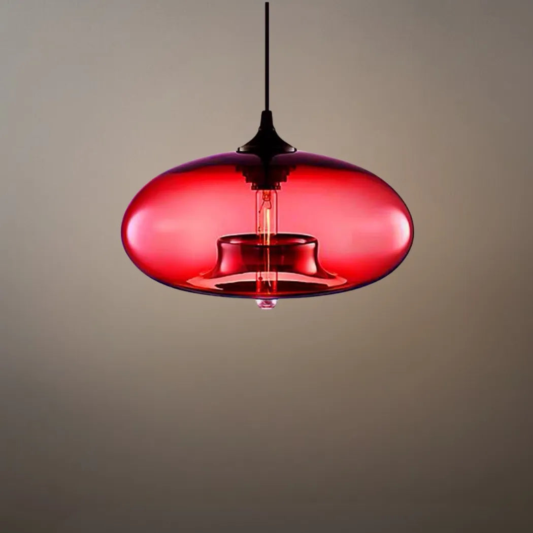 Morandia Modern Glass Pendant Light – Bread-Shaped Kitchen Island Lamp, 6 Colors