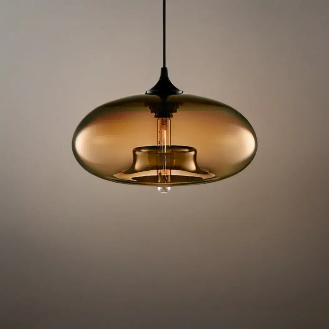 Morandia Modern Glass Pendant Light – Bread-Shaped Kitchen Island Lamp, 5 Colors