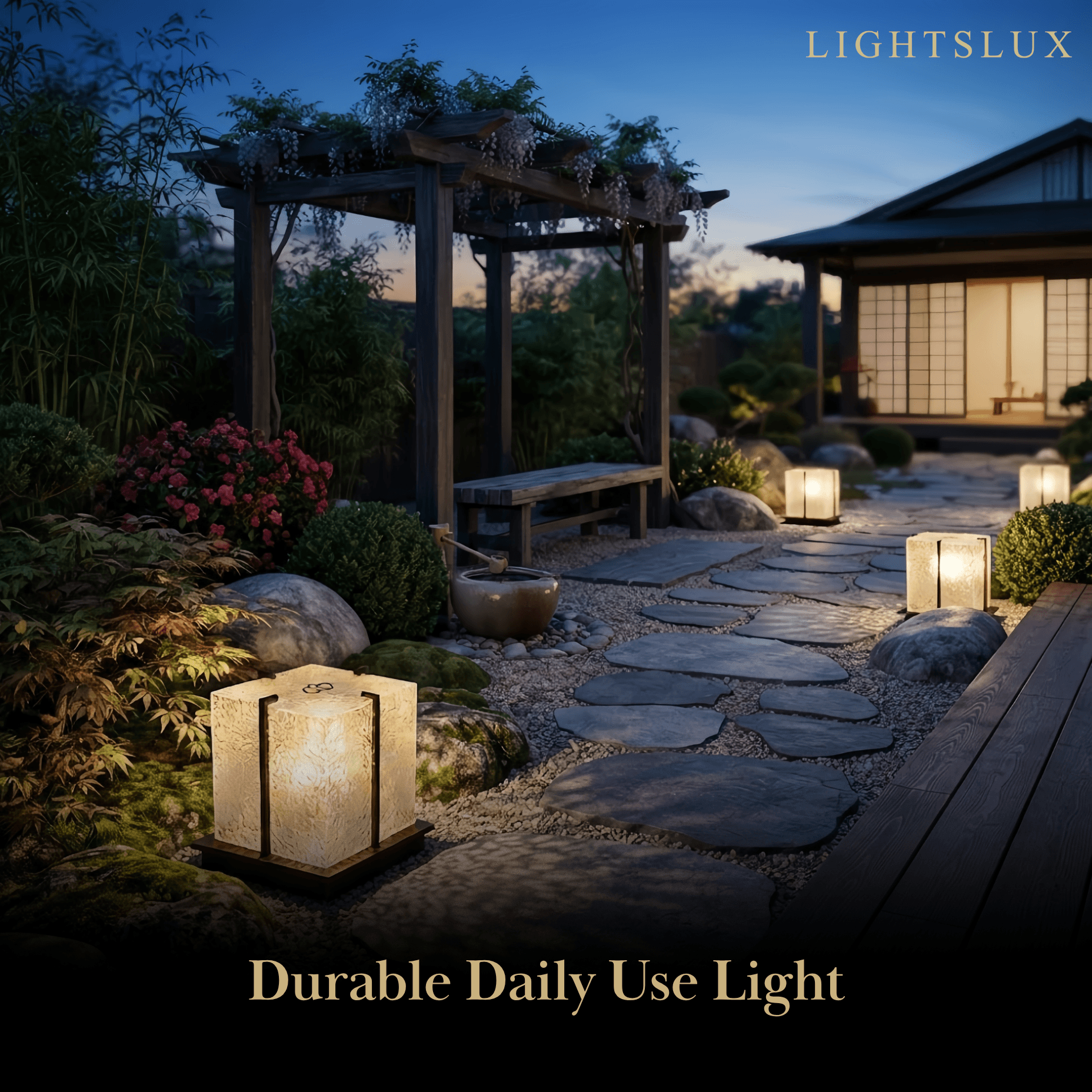 Lunara Modern Outdoor Floor Lamp--Stainless Steel Acrylic for Lawn