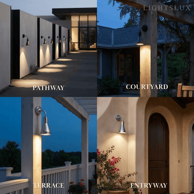 Irondale Wall Lamp--Stainless Steel for Outdoor Courtyard