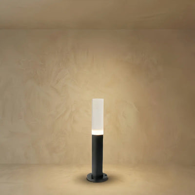 Zenno Minimalist Outdoor Floor Lamp--Aluminum Acrylic Black for Lawn