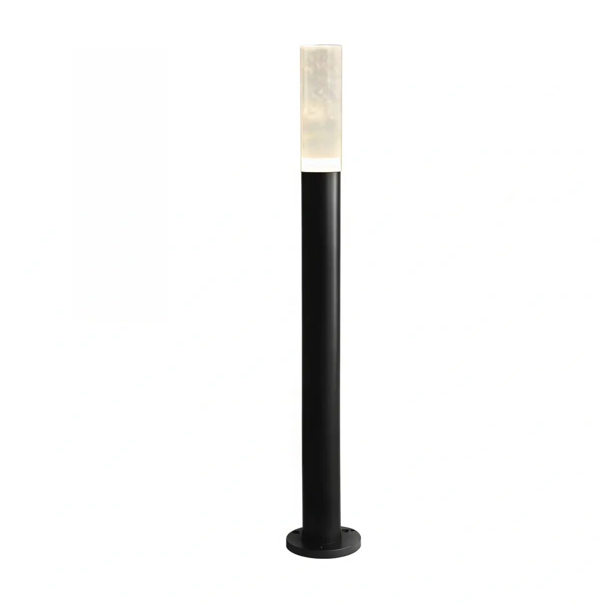 Zenno Minimalist Outdoor Floor Lamp--Aluminum Acrylic Black for Lawn