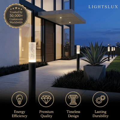 Zenno Outdoor Floor Lamp--Aluminum Acrylic Black for Lawn