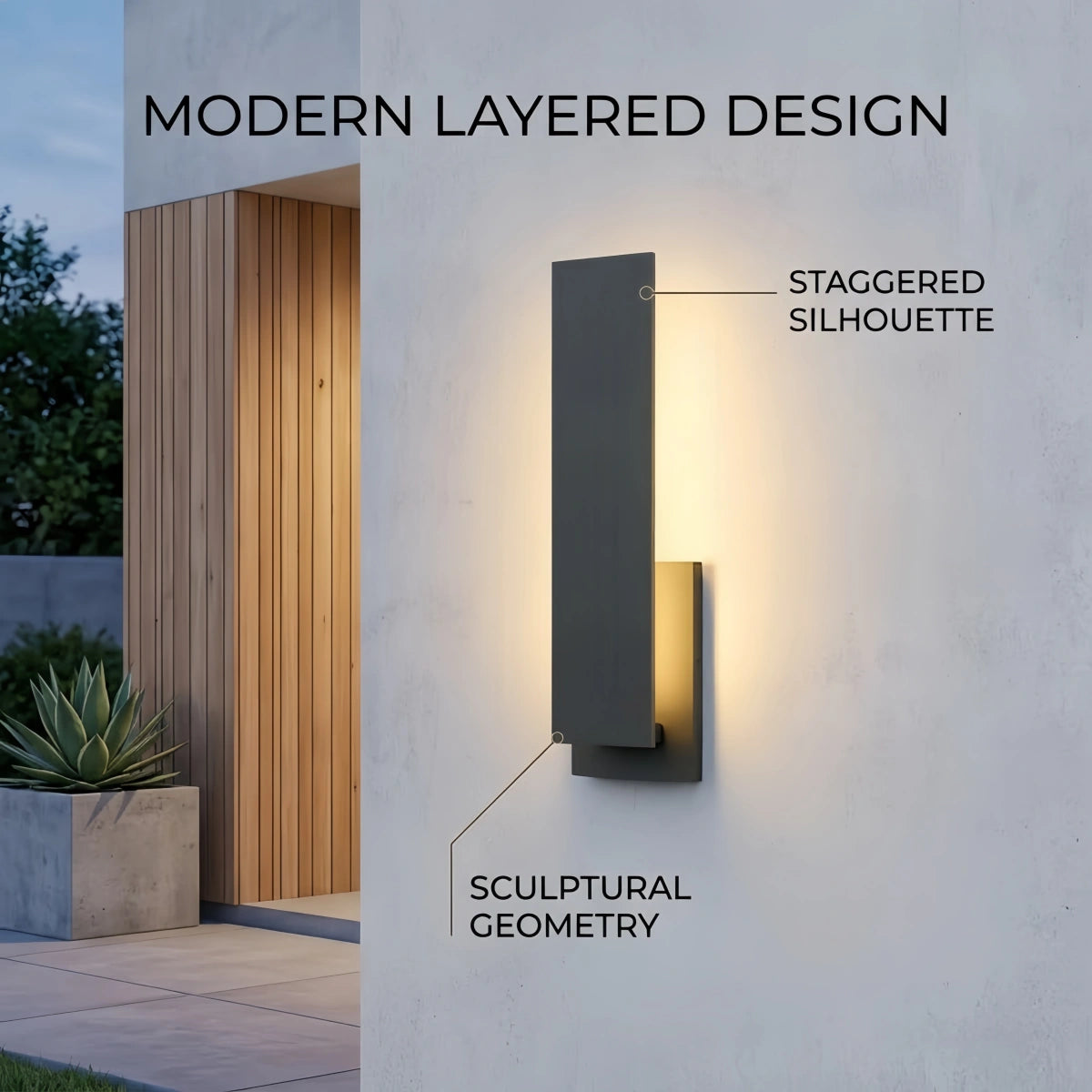 Arcato Wall Lamp--Aluminum Black for Swimming Pool