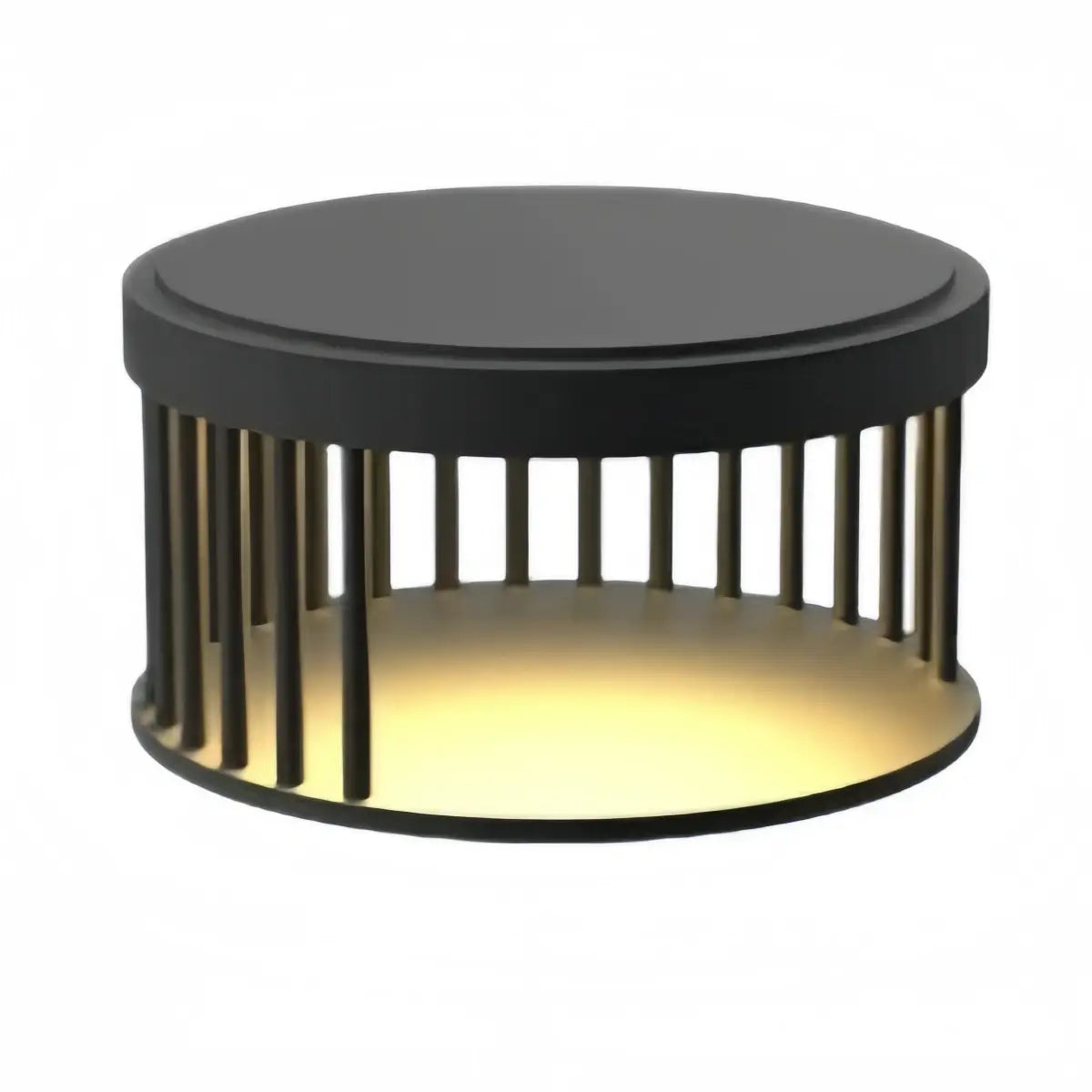 Solara Minimalist Stainless Steel Outdoor Floor Lamp -- Black for Courtyard & Garden