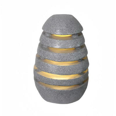 Solara Natural Floor Lamp--Resin Stone-gray for Outdoor Lawn