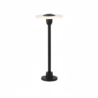 Arcato Minimalist Floor Lamp--Aluminum & Acrylic Outdoor Courtyard