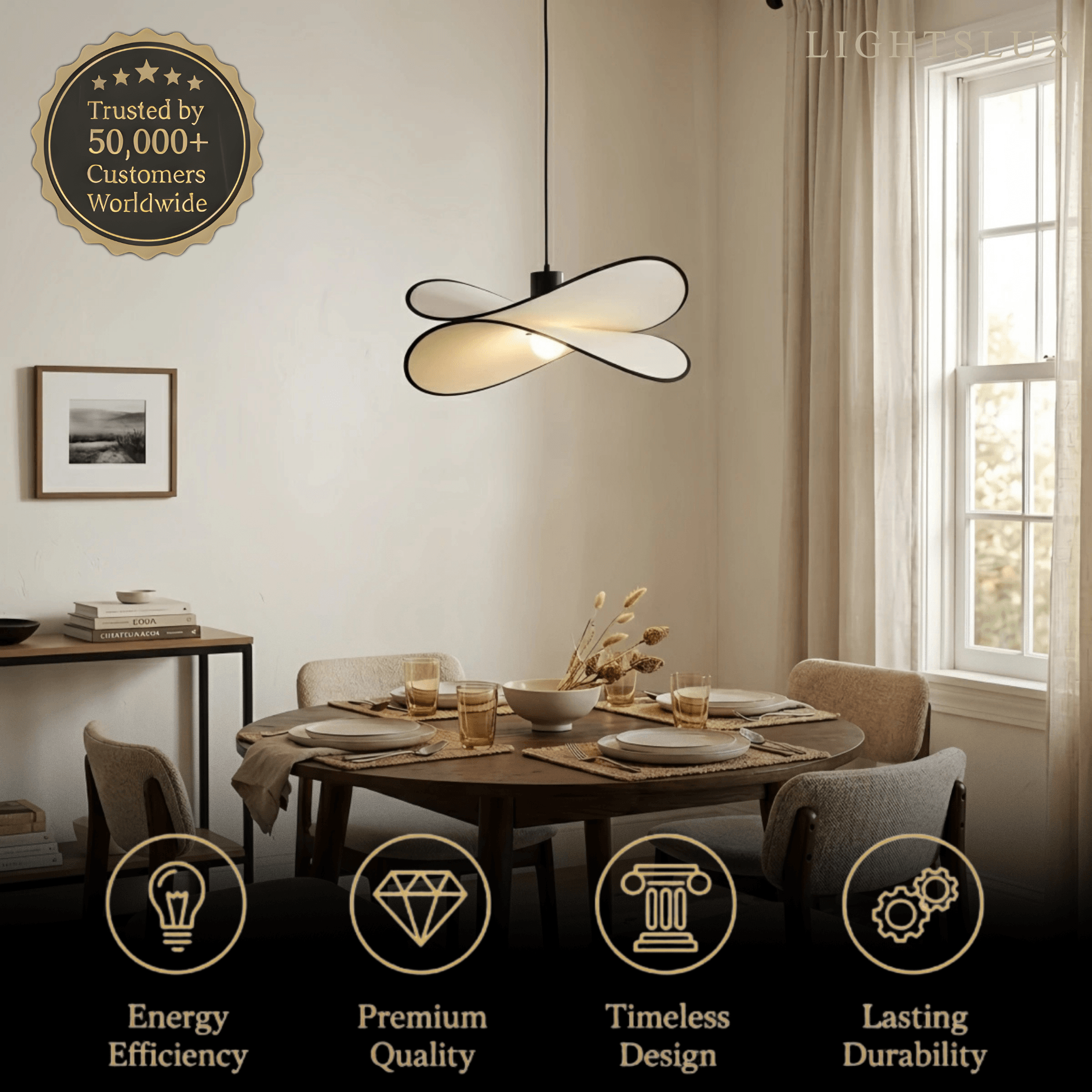 Velora Scandinavian Flow Pendant Light