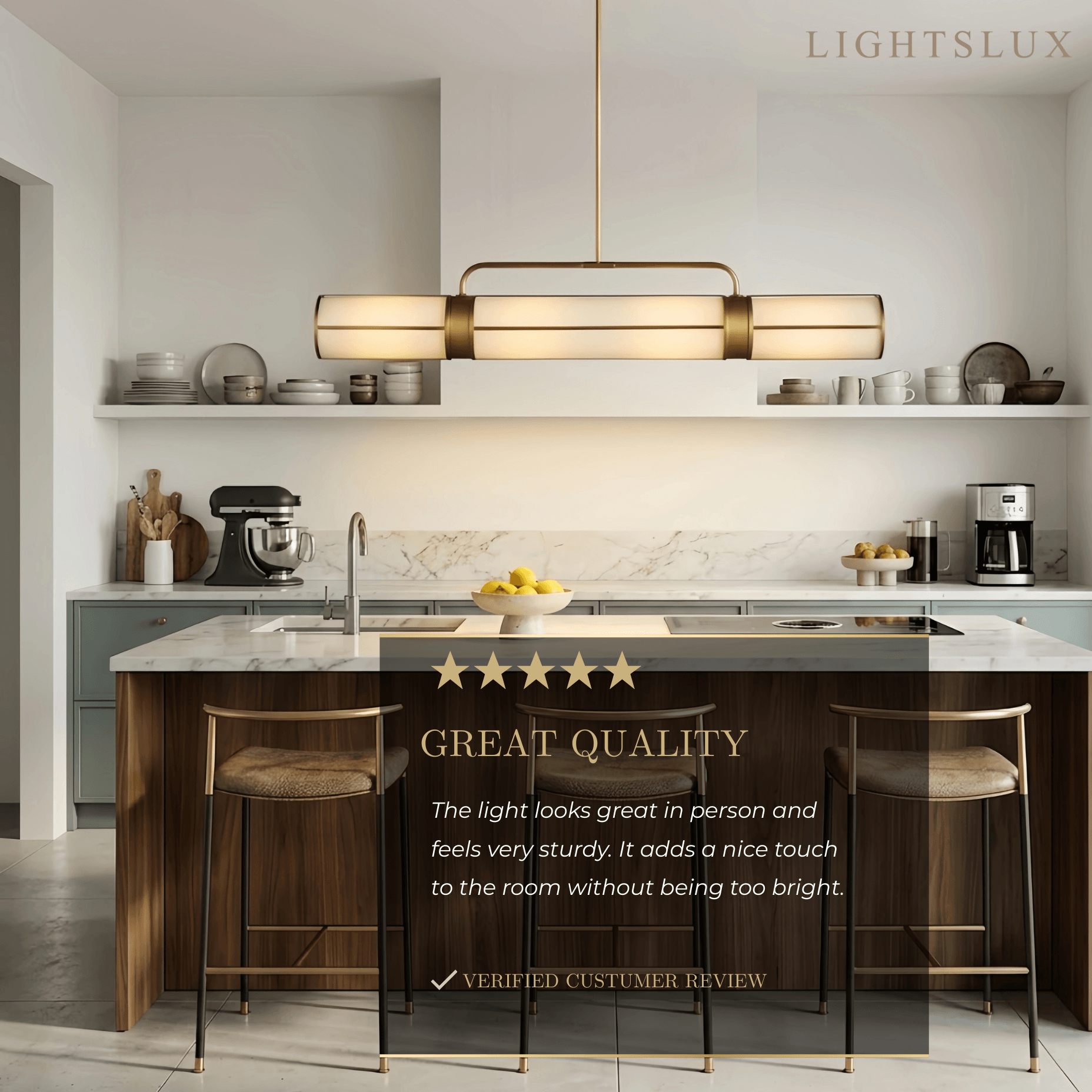 Modern Industrial Linear Pendant Light 