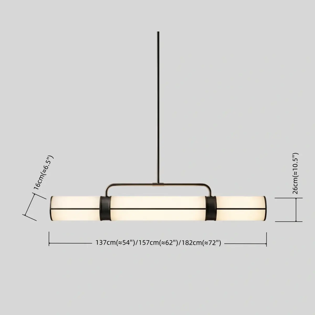 Modern Industrial Linear Pendant Light 