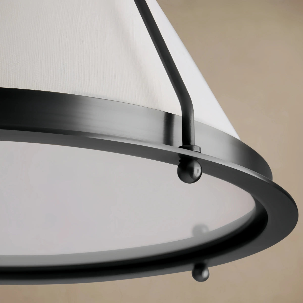 Lámpara de techo moderna Vivara – Metal de bronce con pantalla de lino para dormitorio