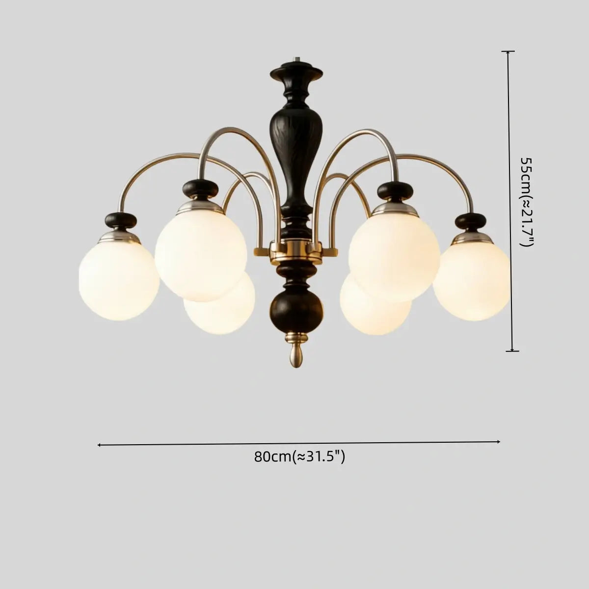 Velora_Classic_Wood_Glass_Chandelier