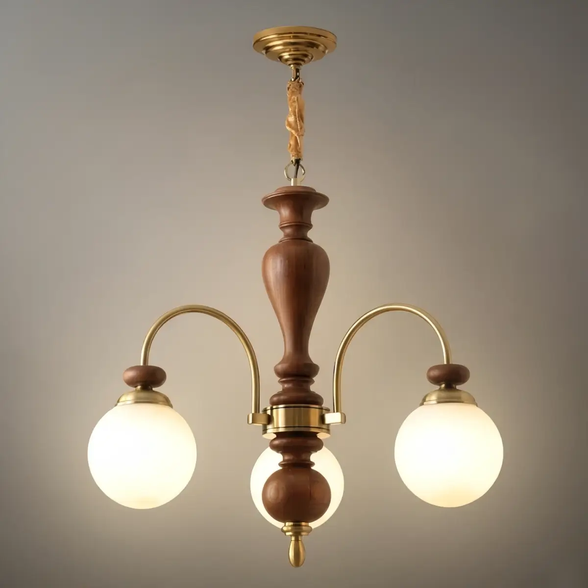 Velora_Classic_Wood_Glass_Chandelier