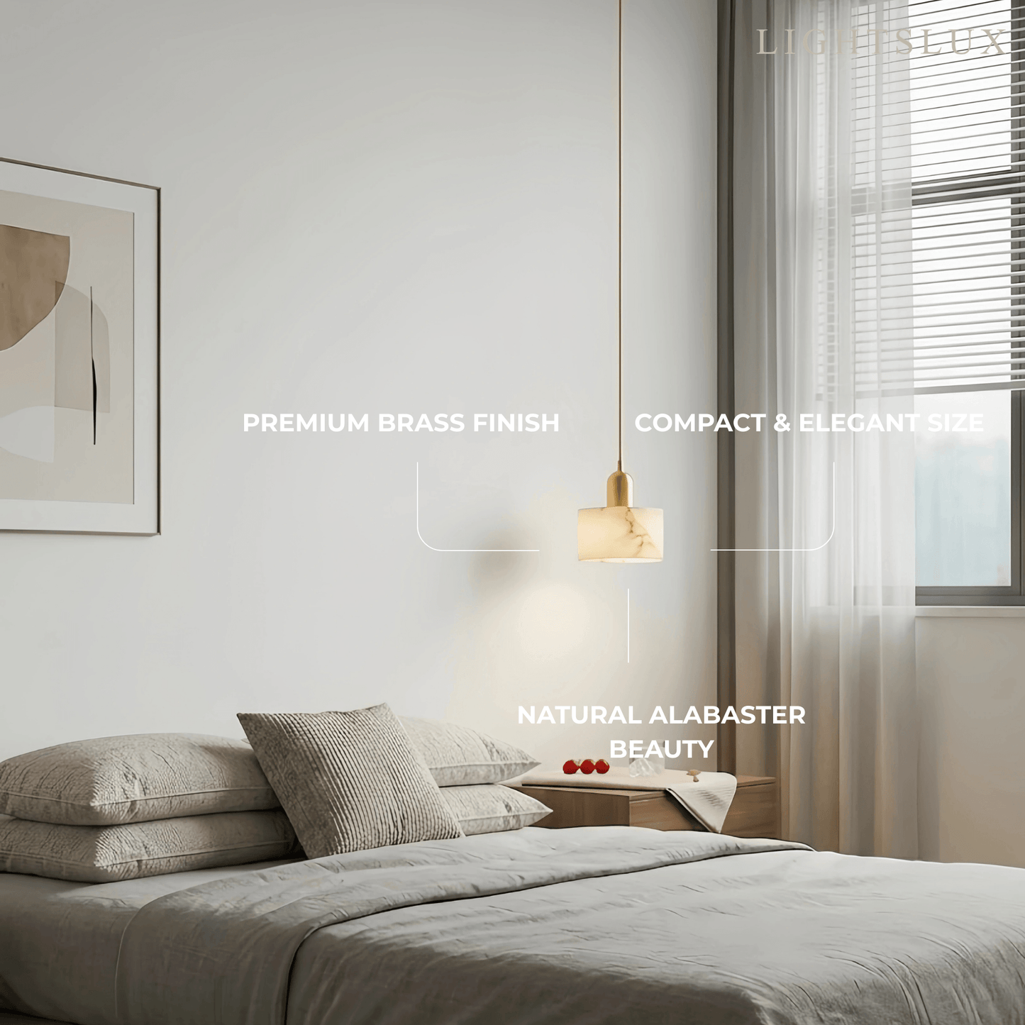 Modern Alabaster Pendant Light 