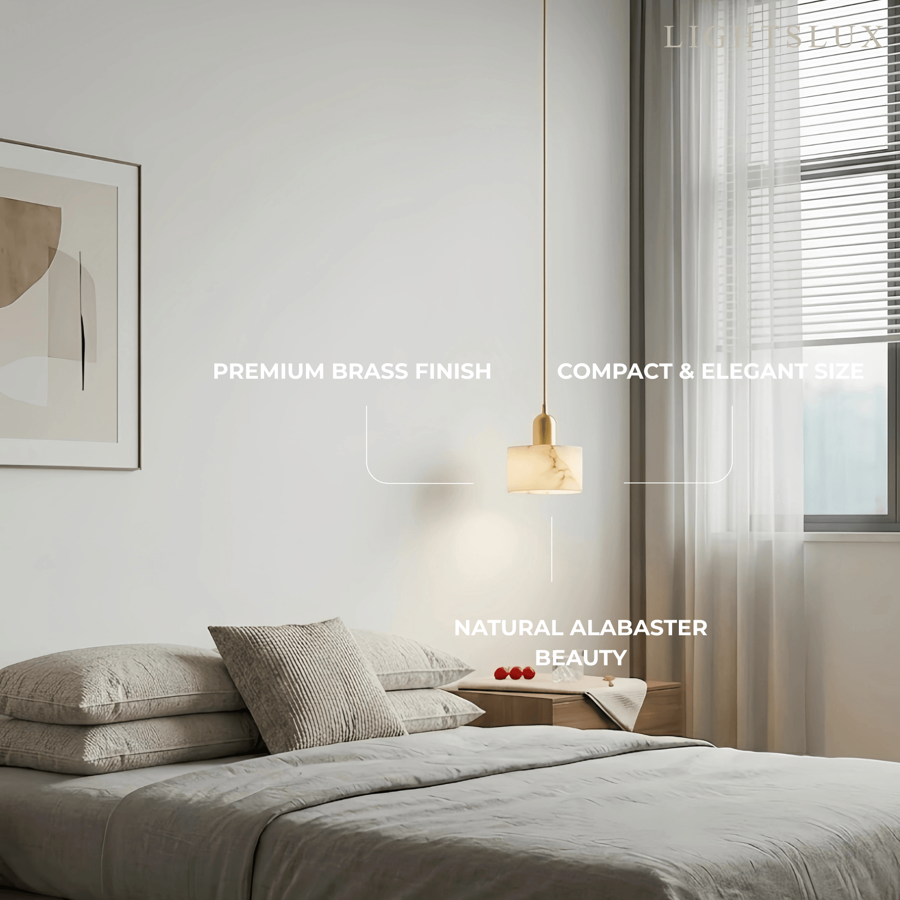Modern Alabaster Pendant Light 