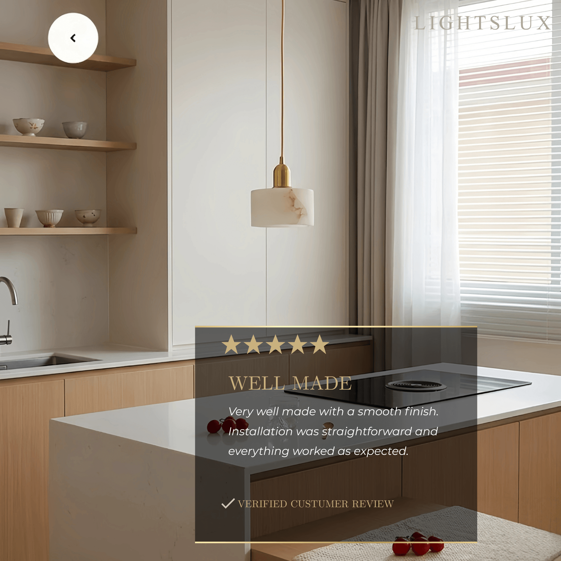 Modern Alabaster Pendant Light 